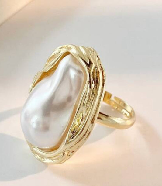 Bague pierre nacré