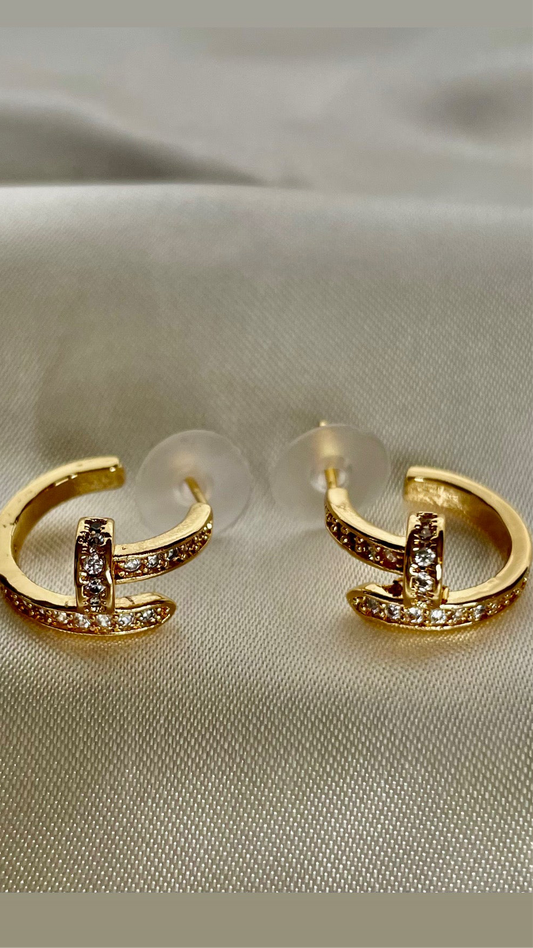 Boucles d’oreilles clou doré