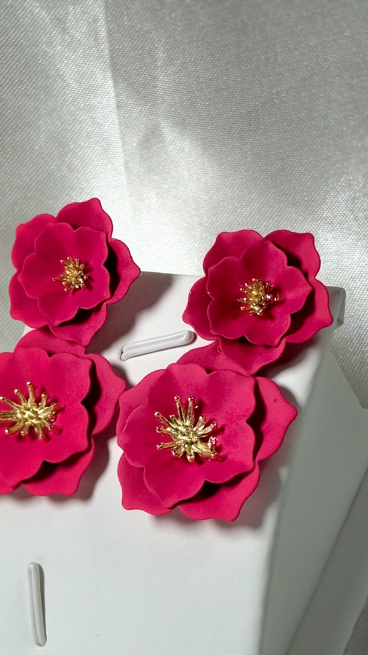 Boucle d’oreille en fleurs pendantes