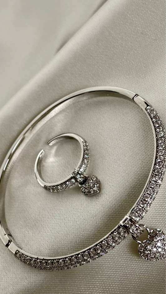 Ensemble bracelet /bague Silver