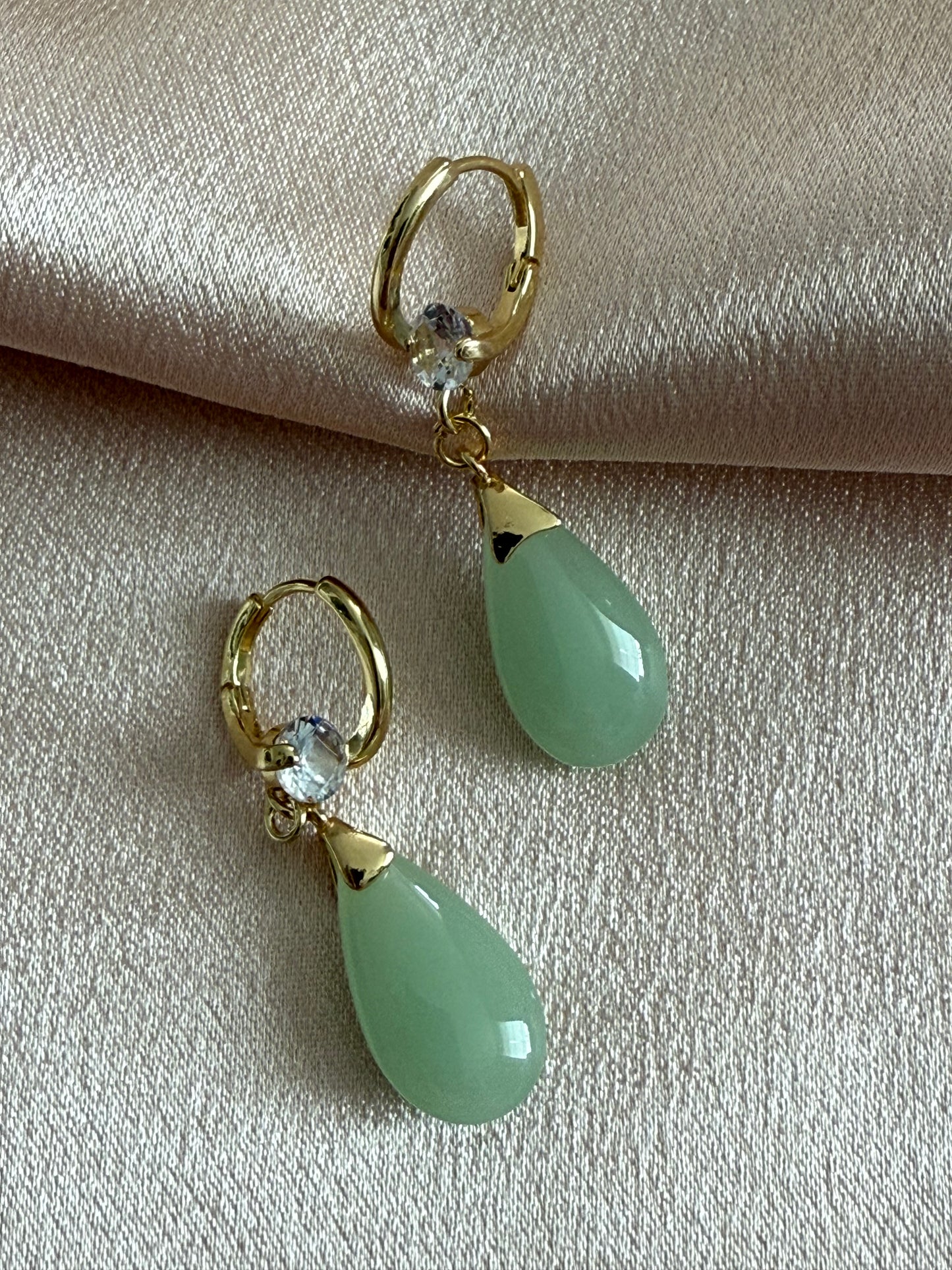 Boucles d’oreilles menthe