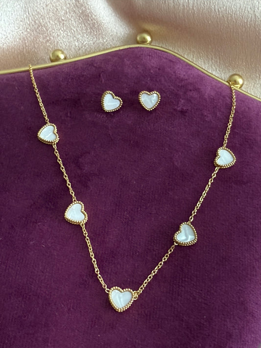 Ensemble cœur blanc