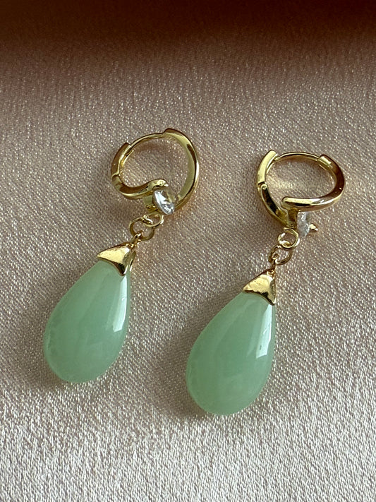 Boucles d’oreilles menthe