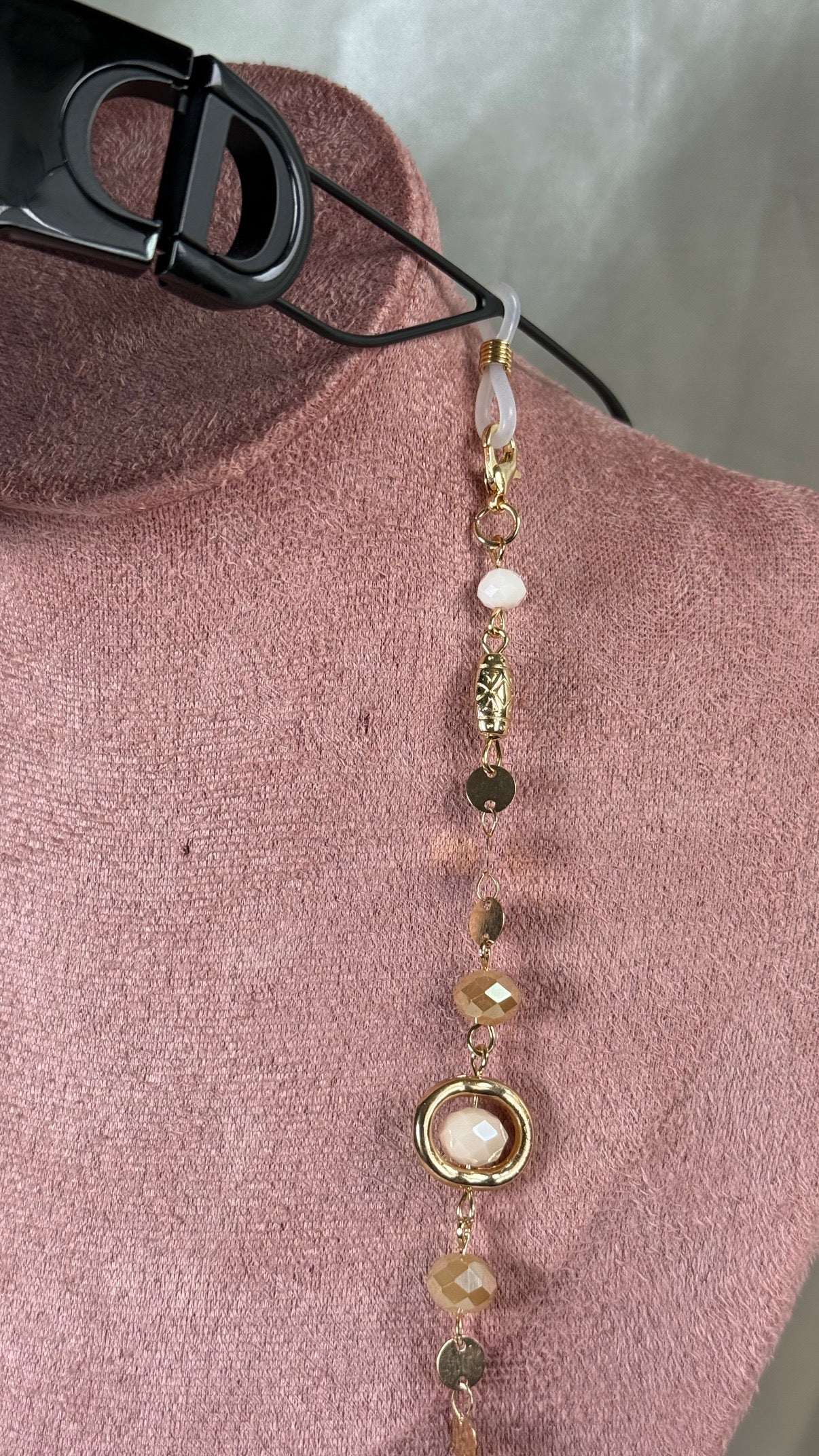 Chaîne lunettes nacré