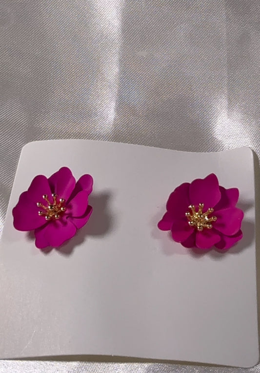 Boucle d’oreille mini fuchsia