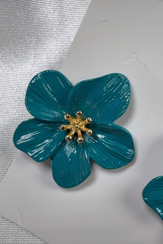 Boucle d’oreille bleu turquoise