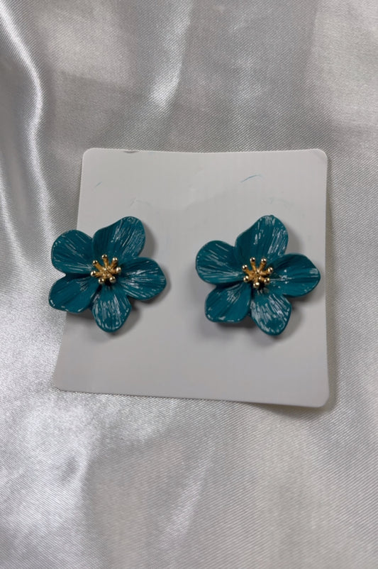 Boucle d’oreille bleu turquoise