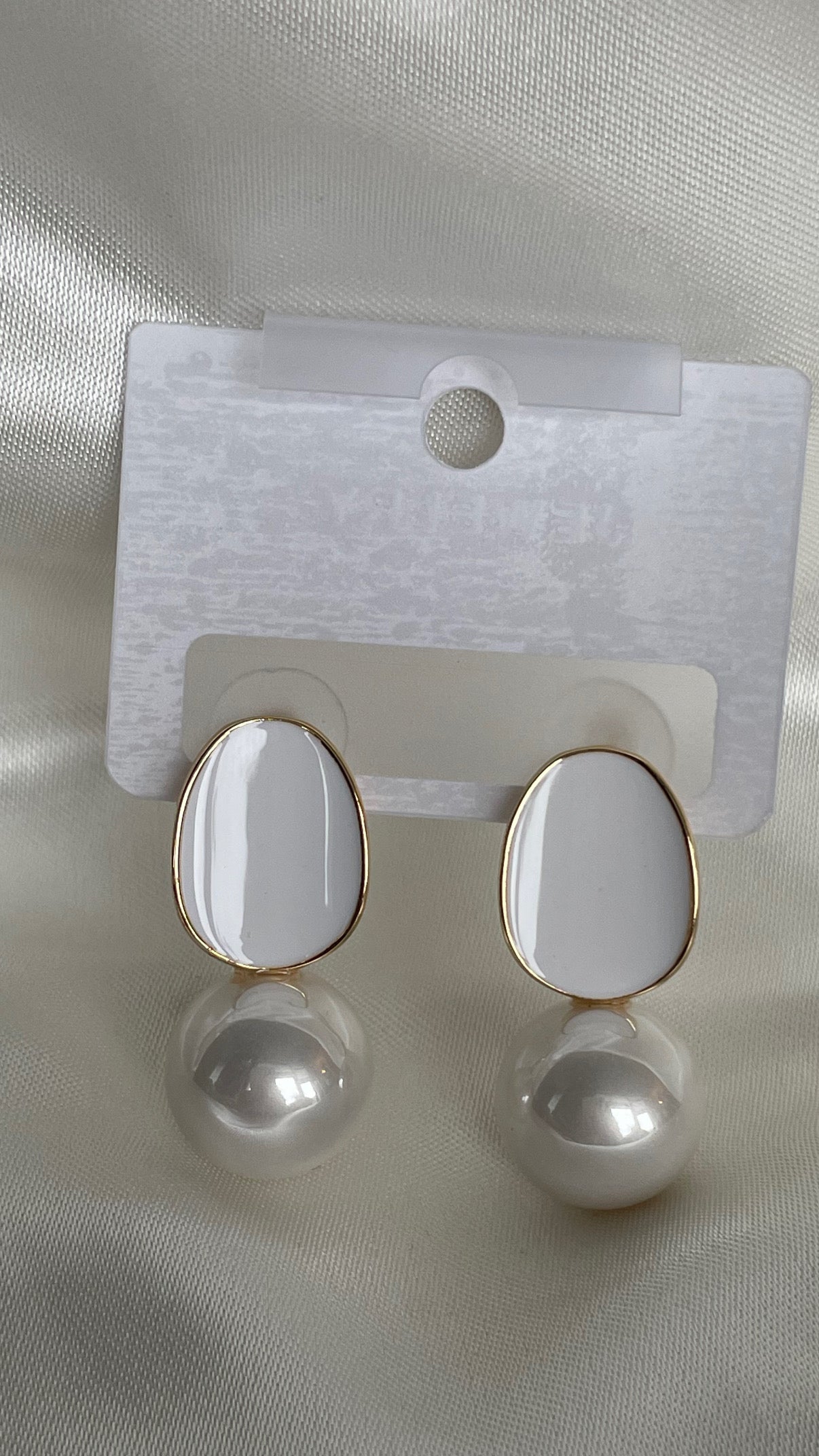 Boucles d’oreilles Olive blanche