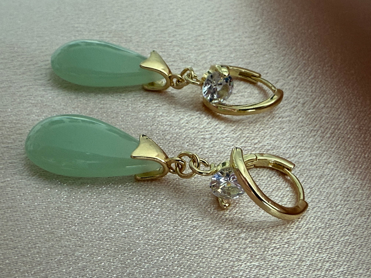 Boucles d’oreilles menthe
