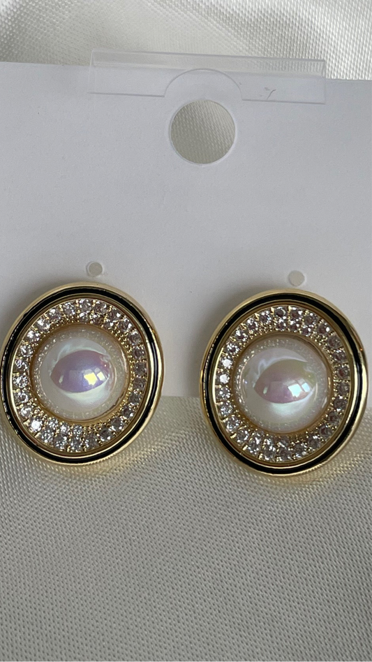 Boucles d’oreilles doré pare de strass
