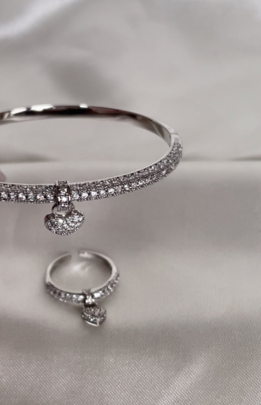 Ensemble bracelet /bague Silver